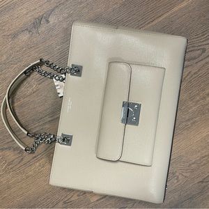 Beige Waldorf Chain Tote